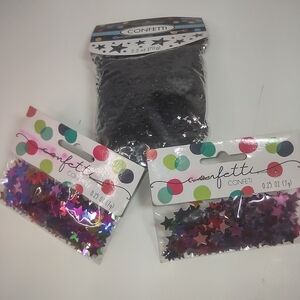 Confetti Black and Multicolor Star Party Pack